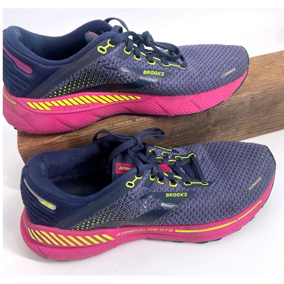 Brooks Shoes - Brooks Adrenaline GTS 22 Womens Running Shoes Purple Pink Sneakers 1203531B435